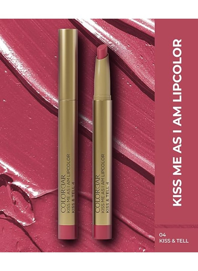 Colorbar Kiss Me As I Am Lip Color-Kiss & Tell 4 (1.2g) - Image 2